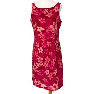 Reitmans Sundress Womens 8 Pink Floral Hawaiian Tropical Cruise Vacation Vtg Y2K